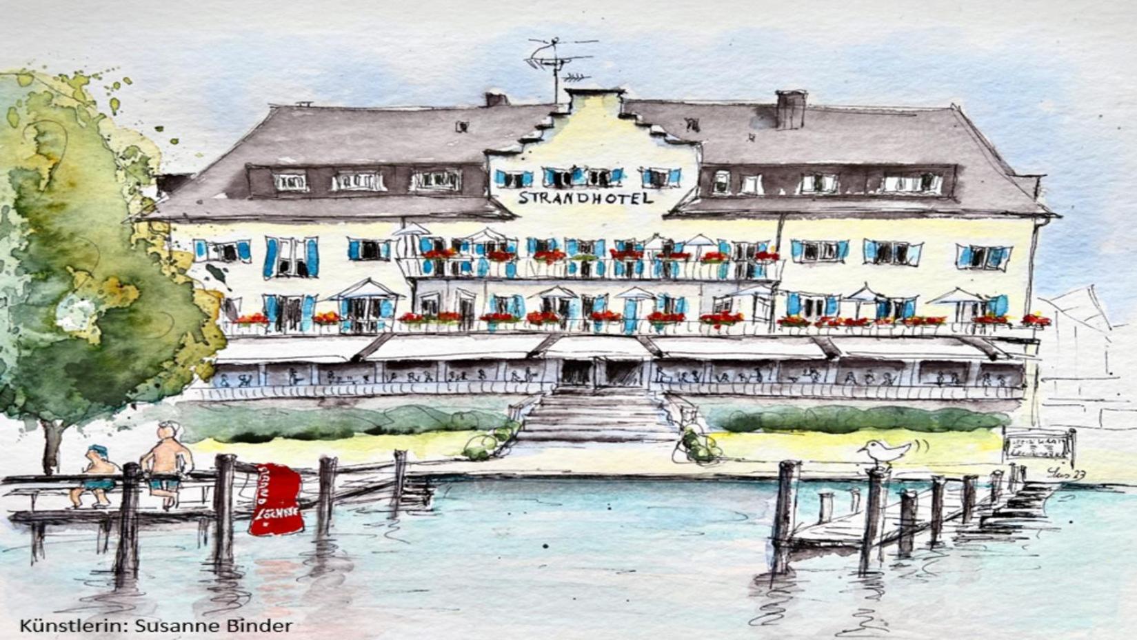 Strandhotel Loechnerhaus Reichenau Exterior foto